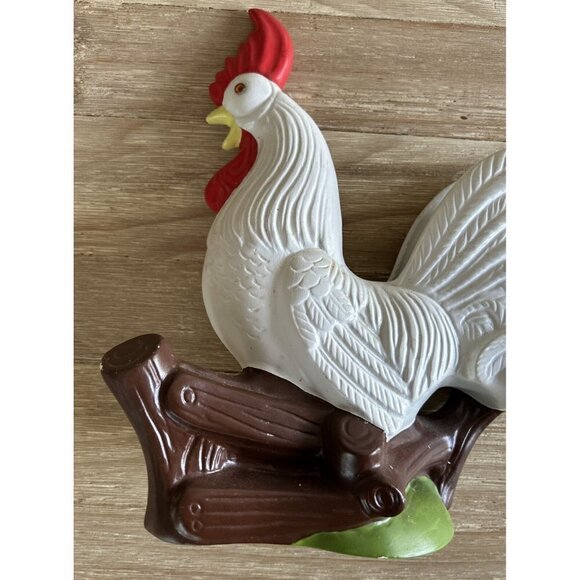 Vintage Ceramic Rooster Table Napkin Holder Centerpiece Mid Century Country - Picture 6 of 7